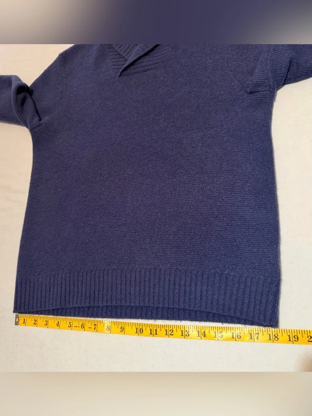 James Perse Los Angeles 100% Cashmere Shawl Collar Sweater Size 1 (S) Navy Blue